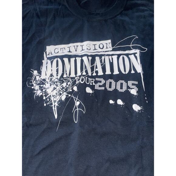 Vintage Activision Domination Tour 2005 sz XL Video Game Promo Tony Hawk NEW - Picture 1 of 4